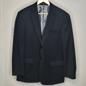 J FERRAR Mens Black Sport Coat Blazer Suit Jacket Size 40 Regular